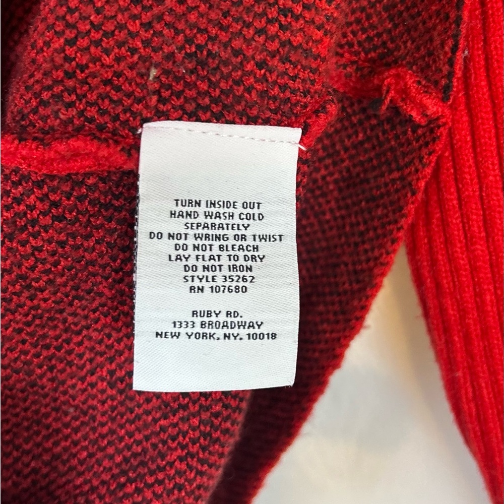 Ruby Rd Woman’s Oversize Drop Shoulder Lipstick Red Sweater - Picture 7 of 9